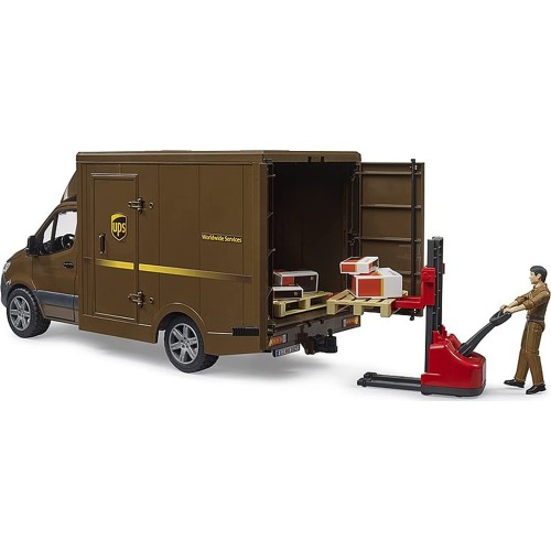 bruder Mercedes Benz Sprinter Delivery Van With Pallet Mover And Driver - UPS 02678 4001702026783