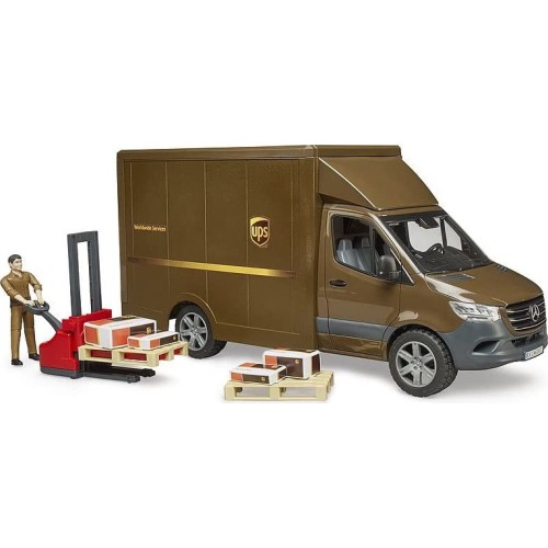 bruder Φορτηγάκι Mercedes Benz Sprinter UPS με οδηγό και ανυψωτικό 02678 4001702026783