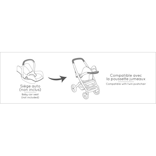 Smoby Maxi-Cosi Twin Sports Καρότσι κούκλας Διδύμων For Dolls Up To 42 Cm Dolls 253220 3032162532201