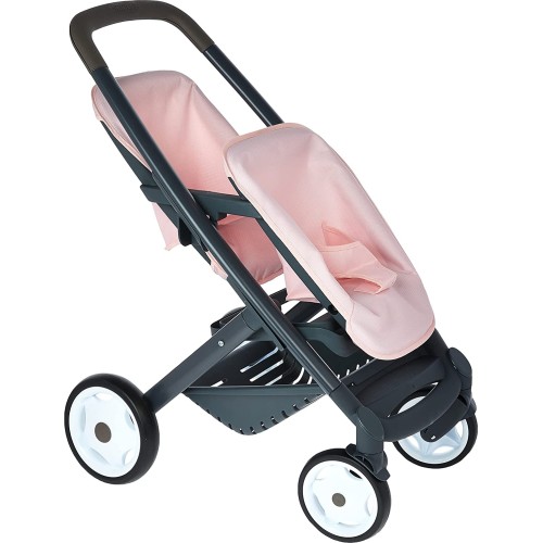 Smoby Pico Quinny Καρότσι κούκλας Διδύμων In Light Pink 253217 3032162532171