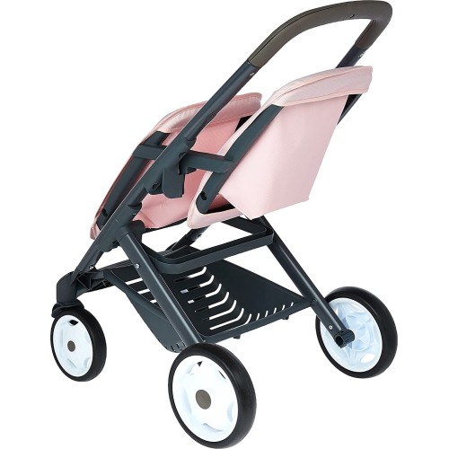 Smoby Pico Quinny Καρότσι κούκλας Διδύμων In Light Pink 253217 3032162532171