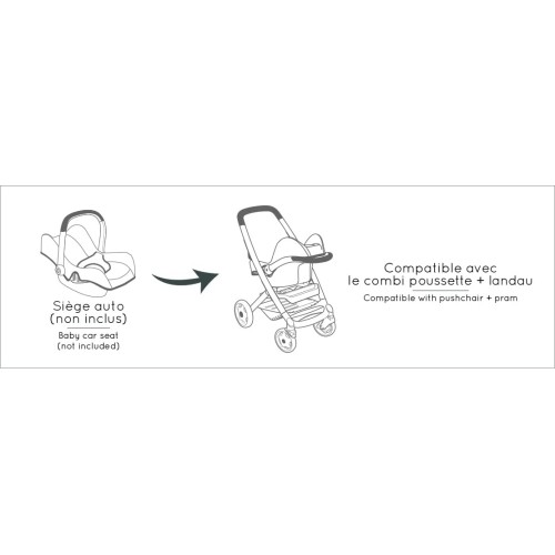 Smoby Maxi-Cosi 3-In-1 Combination Dolls Pram - For Dolls Up To 42 Cm 253120 3032162531204