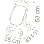 Smoby Baby Nurse Doll Buggy Pop - Dolls Pram In Baby Nurse Design, Doll Accessory 251218 3032162512180
