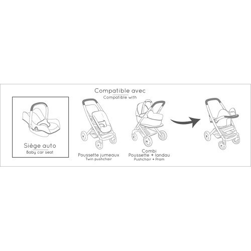 Smoby Maxi-Cosi Doll Car Seat - Car Seat With Carrying Handle In Original Maxi 240238 3032162402382
