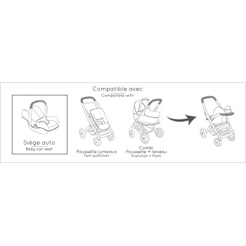 Smoby Maxi-Cosi Doll Car Seat - Car Seat With Carrying Handle In Original Maxi 240238 3032162402382