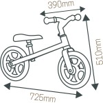 Smoby First Bike Lightweight Metal Balance Bike Silent Wheels Adjustable 7600770210 3032167702104