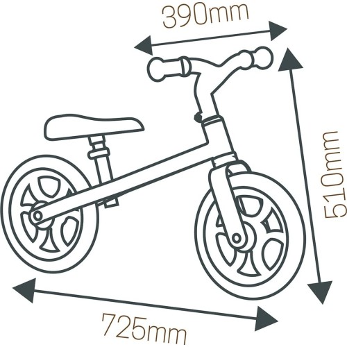 Smoby First Bike Lightweight Metal Balance Bike Silent Wheels Adjustable 7600770210 3032167702104