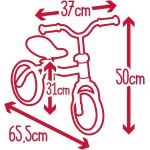 Smoby First Bike - Lightweight Metal Balance Bike Silent Wheels - Adjustable 770400 3032167704009