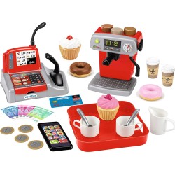 ecoiffier Eco  Shop Set – 3 Varieties Of Coffee + Cash Register + Tray + Accessories 2578 3280250025788