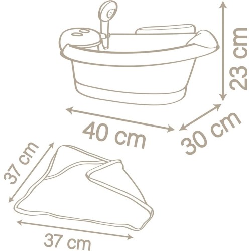 Smoby Baby Nurse Electronic Doll Bathtub 220368 3032162203682