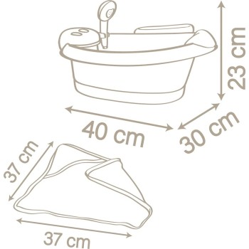Smoby Baby Nurse Electronic Doll Bathtub 220368 3032162203682