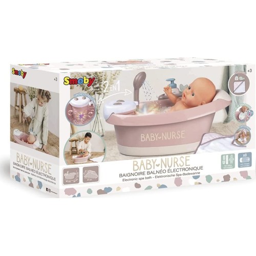 Smoby Baby Nurse Electronic Doll Bathtub 220368 3032162203682