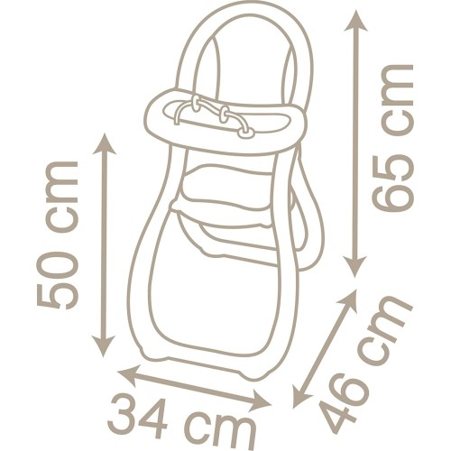 Smoby Baby Nurse Doll High Chair 220370 3032162203705