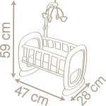 Smoby Baby Nurse Doll Cradle With Mobile 220372 3032162203729