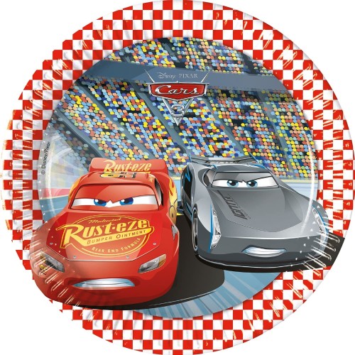 PROCOS Party Πιατα Μεσαία Χάρτινα Cars 3 20 εκ. 8 τμχ 093489 5201184934890