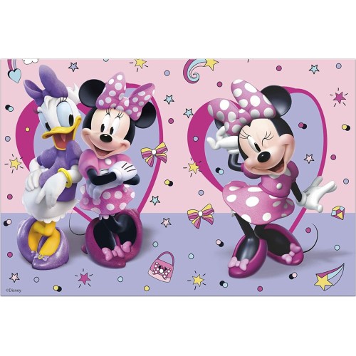 PROCOS Disney Minnie Junior Plastic Tablecloth 180X120 Cm, Pink 093833 5201184938331