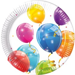 PROCOS Party Plates Cars 3, Size 20 Cm, Pack Of 8, Disposable Paper Plates 093483 5201184934838