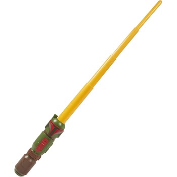 Hasbro Star Wars Lightsaber Squad Boba Fett Extendable Yellow Lightsaber Role Play, Pretend Play The Mandalorian Toy F1037 / F40