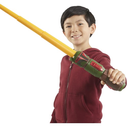 Hasbro Star Wars Lightsaber Squad Boba Fett Extendable Yellow Lightsaber Φωτόσπαθο F1037 / F4053 5010994162221