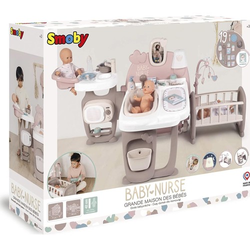 Smoby Baby Nurse Doll Play Centre Μεγάλο Κέντρο Παιχνιδιού Κούκλας 220376 3032162203767