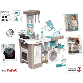 Smoby Tefal Studio Utility Cleaning Kitchen – Play Kitchen For Children Aged 3+ 311050 3032163110507