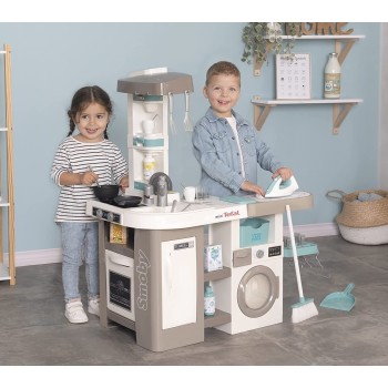 Smoby Tefal Studio Utility Cleaning Kitchen – Play Kitchen For Children Aged 3+ 311050 3032163110507