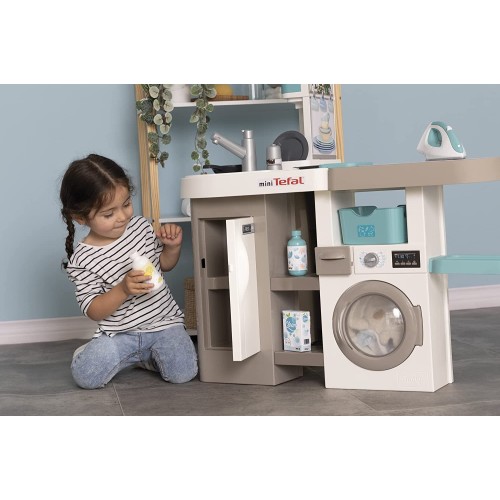 Smoby Tefal Studio Utility Cleaning Kitchen – Play Kitchen For Children Aged 3+ 311050 3032163110507