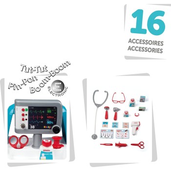 Smoby Electronic Medical Trolley Ιατρικού Εξοπλισμού 7/340207 3032163402077