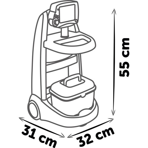 Smoby Electronic Medical Trolley Ιατρικού Εξοπλισμού 7/340207 3032163402077