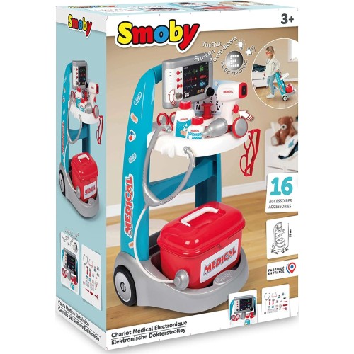 Smoby Electronic Medical Trolley Ιατρικού Εξοπλισμού 7/340207 3032163402077