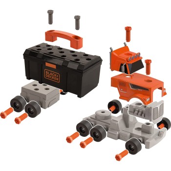 Smoby Black And Decker Truck And Toolbox Play Set-Includes Screws, Nuts 7/360175 3032163601753