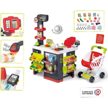 Smoby Pretend Supermarket, Kids, Role Money, Play, Educational Shop 350234 3032163502340