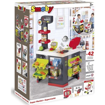 Smoby Pretend Supermarket, Kids, Role Money, Play, Educational Shop 350234 3032163502340