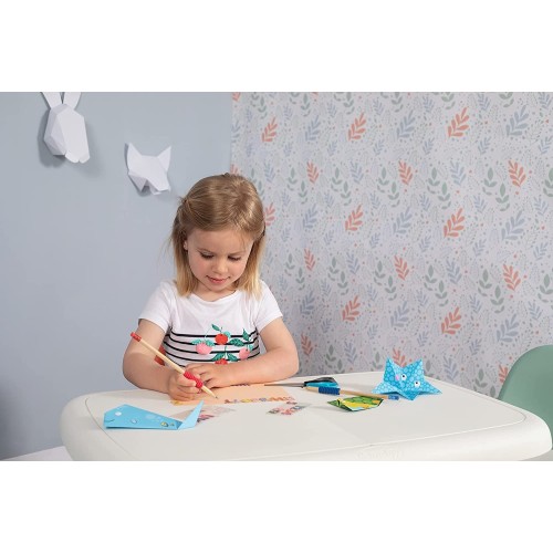 Smoby Kid White-Design Table 18 Months, For Indoor And Outdoor Use, Plastic, Idea 7/880405 3032168804050