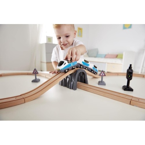 Hape Wooden Passenger Railway Ξύλινο Safety Τρένο Set E3729 6943478021679