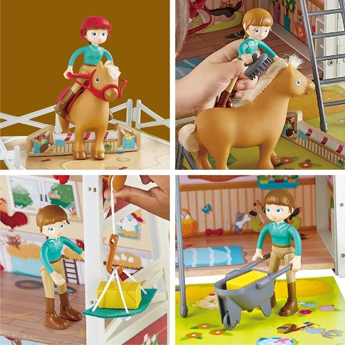 Hape International Pony Club Ranch Carry Toy Horse Stable With Accessories  E3409 6943478030459