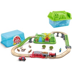 Hape Countryside Train Bucket Set E3772 6943478034167