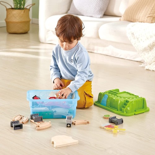 Hape Railway Ξύλινος Σιδηρόδρομος Countryside Bucket Set E3772 6943478034167