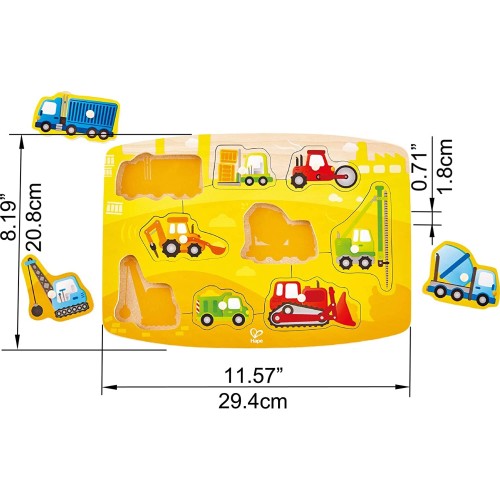 Hape Happy Puzzles Construction Peg E1407 6943478018686