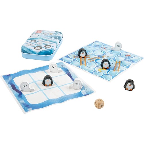 Hape Bamboo Επιτραπέζιο Tic Tac Toe Snake K Ladders 2 In 1 E0478 6943478032361