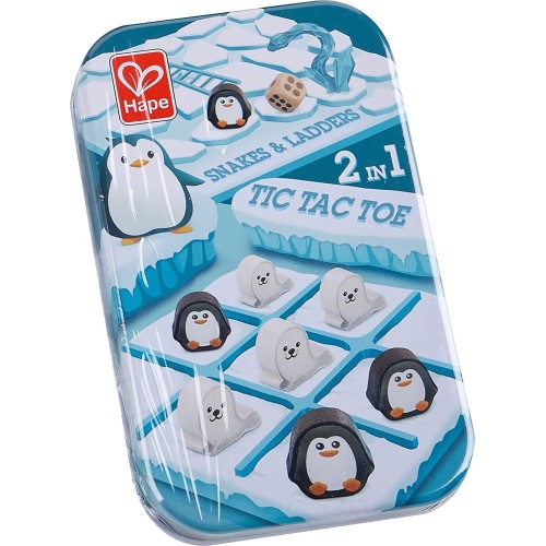 Hape Bamboo Επιτραπέζιο Tic Tac Toe Snake K Ladders 2 In 1 E0478 6943478032361