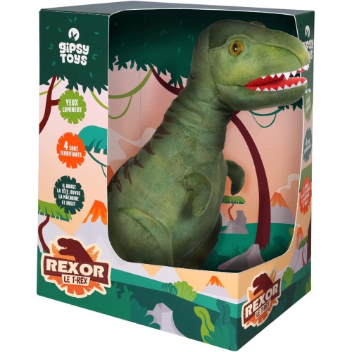 GiPSY Λούτρινο 36εκ. Rexor ο T-Rex με ήχο και φως GIP56172 3268060561726