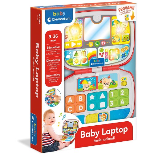 Clementoni Friends Animals Βρεφικό Παιχνίδι Baby Laptop (Μιλάει Ελληνικά) 1000-63375 8005125633753