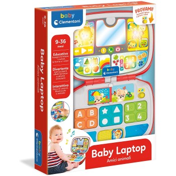 Clementoni Friends Animals Βρεφικό Παιχνίδι Baby Laptop (Μιλάει Ελληνικά) 1000-63375 8005125633753