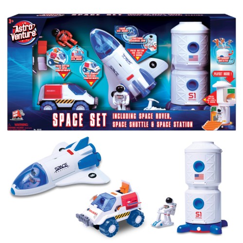 Playmind Ltd Astro Venture Διαστημικό Σετ με Διαστημικό Σταθμό, Rover και Διαστημικό Λεωφορείο AVE63115 615266631150