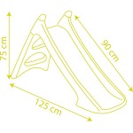 Smoby Τσουλήθρα Xs Slide, Beige/Green, 90 Cm Sliding Surface, Non-Slip Steps, Anti-Uv 820624 3032168206243