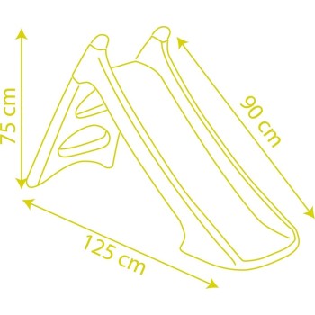 Smoby Xs Slide, Beige Green, 90 Cm Sliding Surface, Non-Slip Steps, Anti-Uv Tre 820624 3032168206243