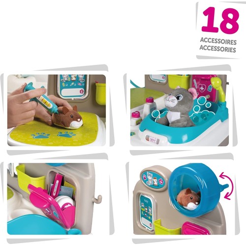 Smoby Veterinarian Clinic Play Set With Examination And Washing Area, Including 340404 3032163404040