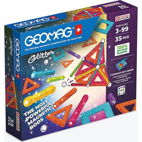Geomag Recycled Glitter, Magnetic Constructions With Glitter Effect, Color 535 871772005353