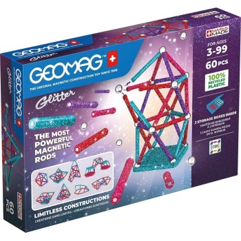 Geomag Recycled Glitter, Magnetic Constructions With Glitter Effect, Color 536 871772005360